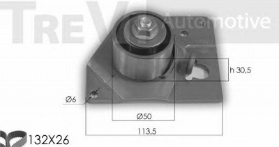 TREVI AUTOMOTIVE kd1273 -  Комплект ремня ГРМ